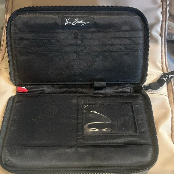 Vera Bradley Red and White Floral Quilted Wallet - Picture 3 of 4